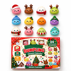 What's inside: the twelve mini dumpling designs that appear across the 24 doors